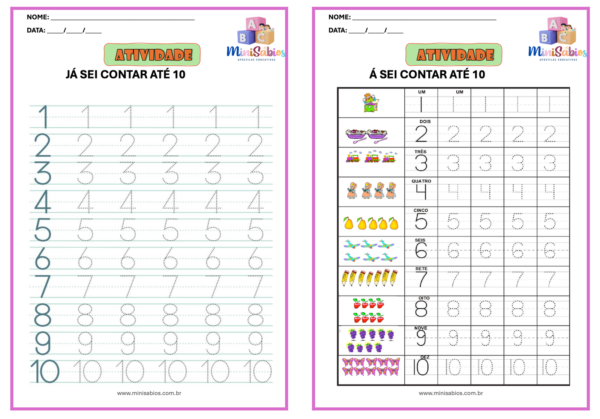 Apostila  de Matemática números de 1 a 10 - 33 páginas - Image 4